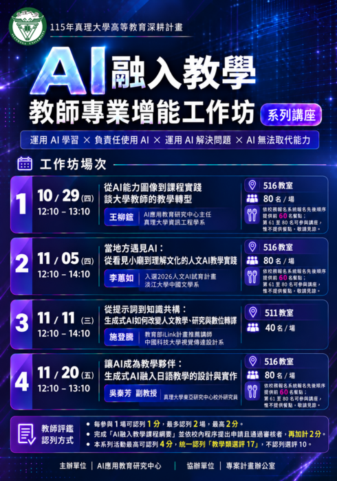 115-1.AI融入教學教師專業增能工作坊系列講座圖片