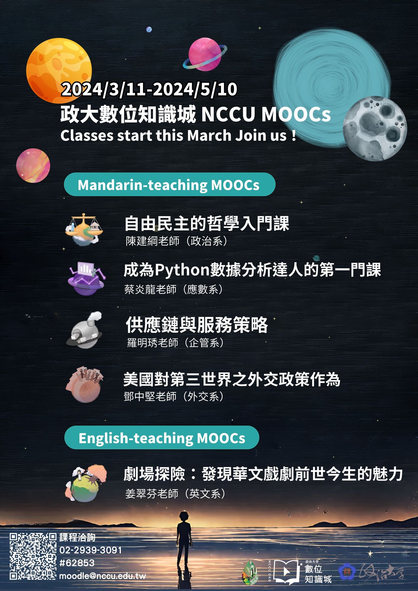國立政治大學112學年度第2學期開設5門磨課師課程圖片