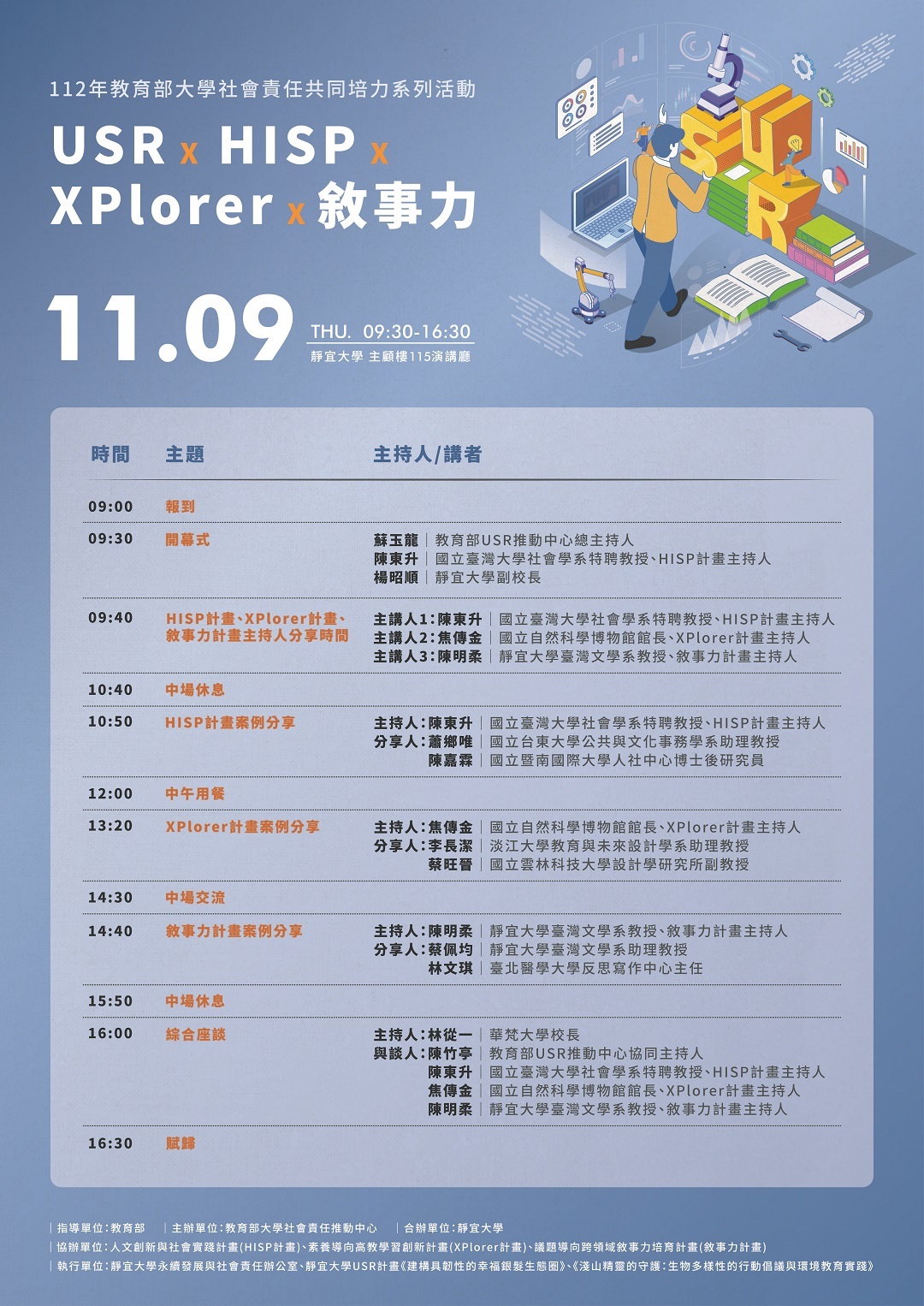 靜宜大學檢送「112年USR共同培力活動【USR x HISP x XPlorer x 敘事力】靜宜大學共培場次」相關資訊圖片