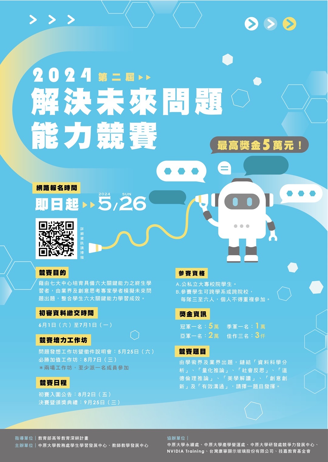 中原大學教務處學生學習發展中心舉辦第二屆「解決未來問題能力競賽」圖片